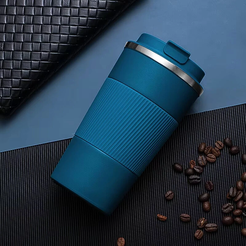 (image for) IPRee 510ml Double Stainless Steel Coffee Thermos Mug with Non-Slip Case Car Vacuum Flask Travel Insulated Bottle Coffee Cup Mug Milk Cup